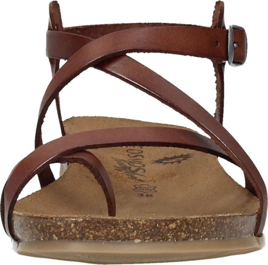 COSMOS Sandalen Plat Sandalen Plat Cognac
