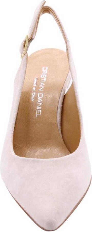 Cristian Daniel Peep Toe Peep Heel Beige