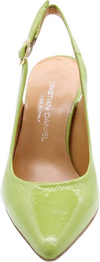 Cristian Daniel Peep Toe Peep Heel Green