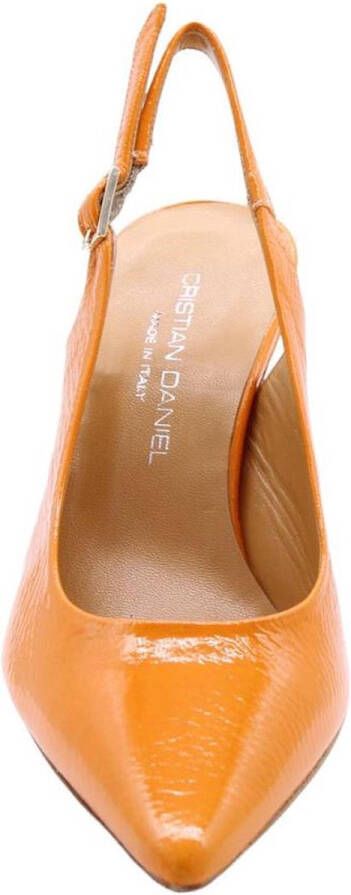 Cristian Daniel Peep Toe Peep Heel Orange