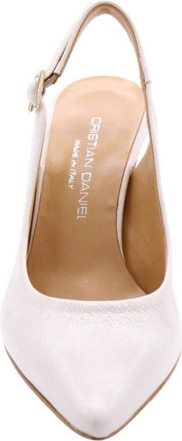 Cristian Daniel Peep Toe Peep Heel White