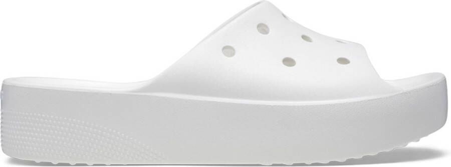 Crocs Classic Platform Slide 208180-100 Vrouwen Wit Slippers