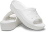 Crocs Classic Platform Slide 208180-100 Vrouwen Wit Slippers - Thumbnail 6