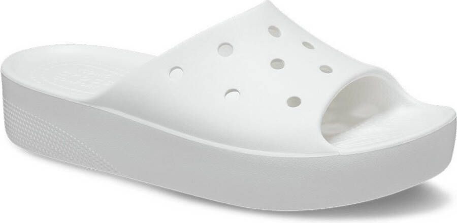 Crocs Classic Platform Slide 208180-100 Vrouwen Wit Slippers