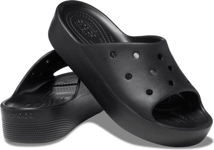 Crocs Classic Platform Slide 208180-001 Vrouwen Zwart Slippers - Foto 5