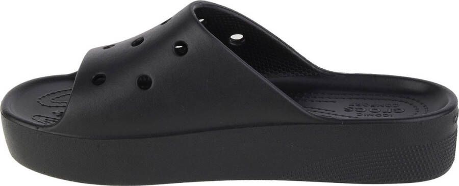 Crocs Classic Platform Slides Zwart Vrouw