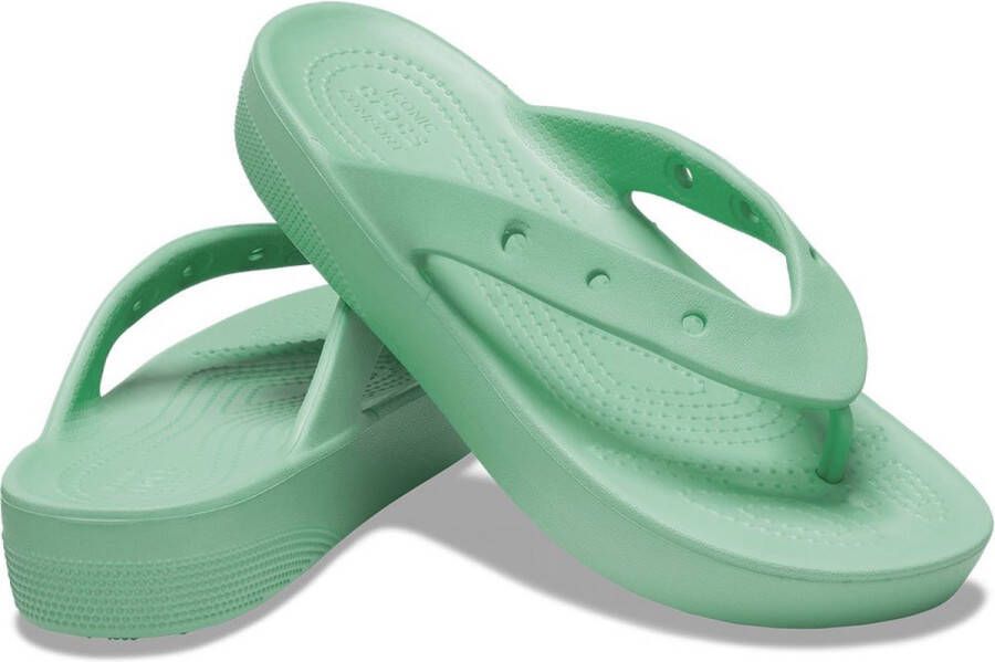 Crocs Classic Platform Slippers Groen Vrouw