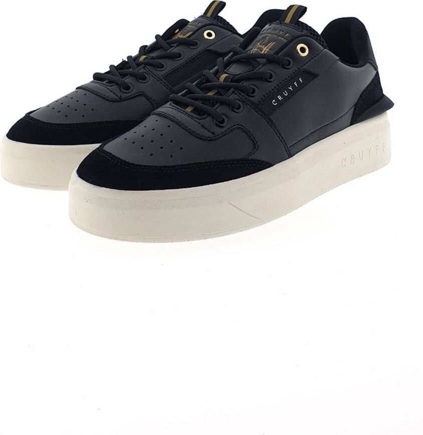 Cruyff Endorsed Tennis Sneakers Leren Sneaker Heren Zwart