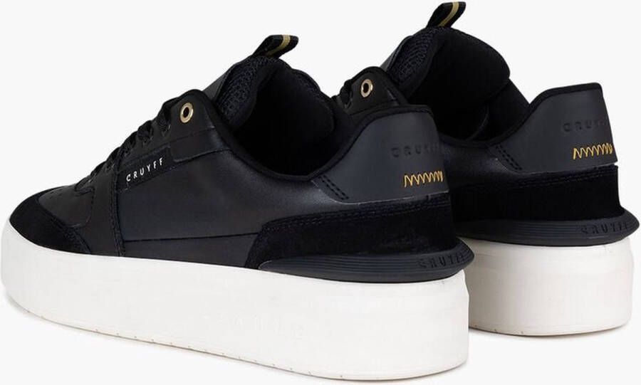 Cruyff Endorsed Tennis Sneakers Leren Sneaker Heren Zwart