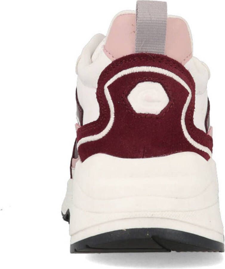 Cruyff Madina Bold wit bordeaux rood sneakers dames (C )