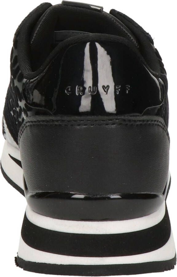 Cruyff Parkrunner Lux Lage sneakers Leren Sneaker Dames Zwart