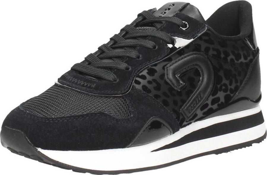 Cruyff Parkrunner Lux Lage sneakers Leren Sneaker Dames Zwart