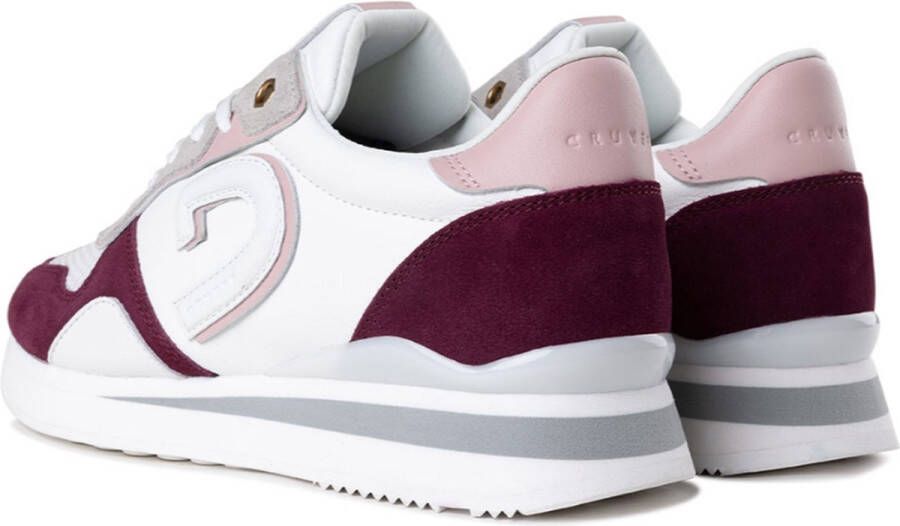 Cruyff Parkrunner Lux wit bordeaux rood sneakers dames (C )