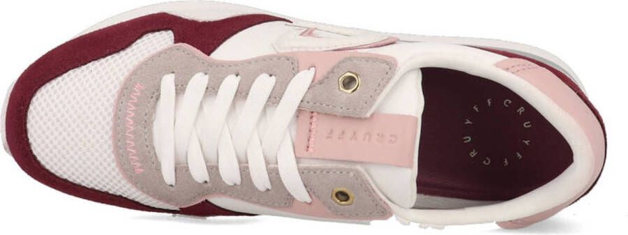 Cruyff Parkrunner Lux wit bordeaux rood sneakers dames (C )