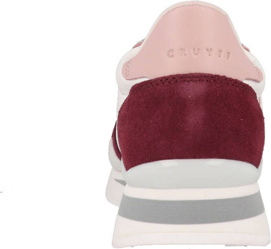Cruyff Parkrunner Lux wit bordeaux rood sneakers dames (C )