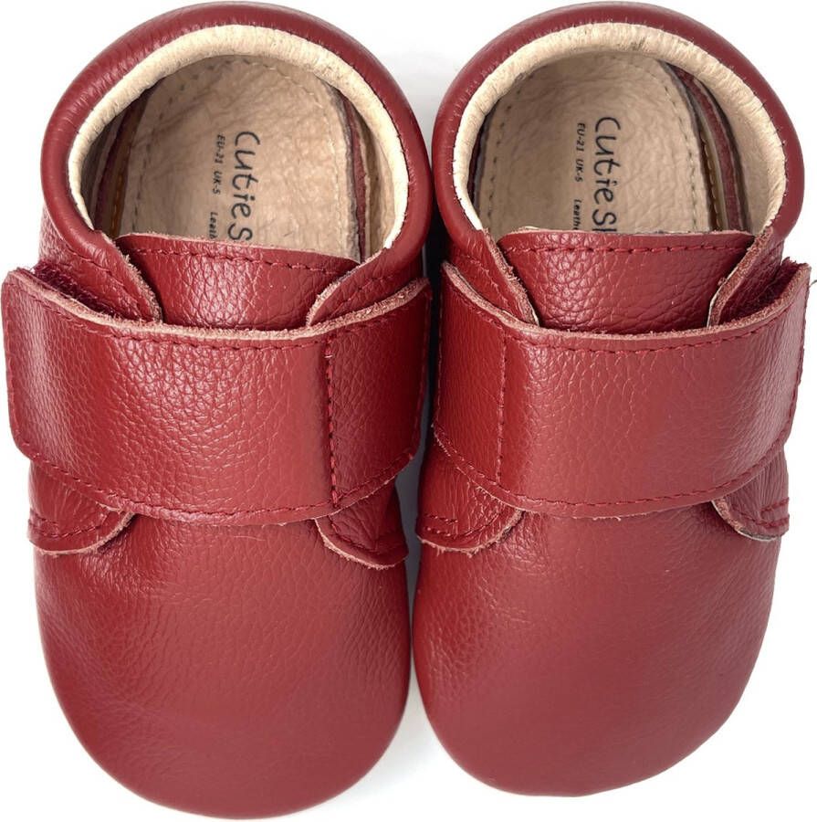Cutieshoes Babyschoenen | Eerste loopschoentjes Echt Leer Berry Red - (12-17 maanden) - Foto 2