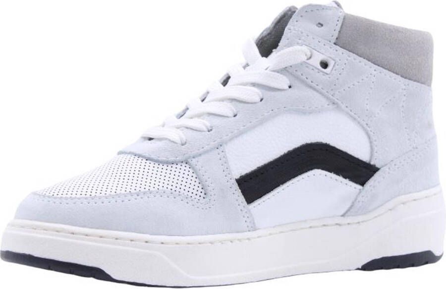 Cycleur De Luxe Frontflip Hoge sneakers Leren Sneaker Jongens Wit