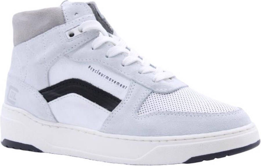 Cycleur De Luxe Frontflip Hoge sneakers Leren Sneaker Jongens Wit