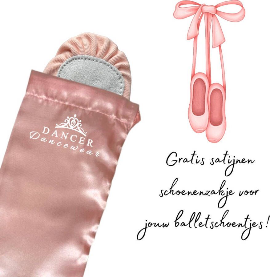 Dancer Dancewear Balletschoenen roze Eleve Balletschoen meisje Met GRATIS satijnen schoenzakje Hele zool Elastisch canvas Balletschoentjes voor kinderen