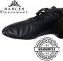 Dancer Dancewear Zwarte jazzschoenen leer met suède splitzool Zwart Jazz schoenen met veters in Oxford model - Thumbnail 3