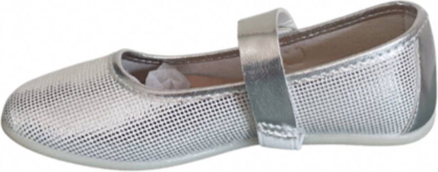 Deb&Dan ballerina's met pied-de-poule motief zilver