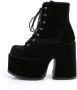 Demonia Cult CAMEL-203 Plateau Laarzen 40 Shoes Zwart - Thumbnail 5