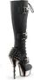 Demonia Muerto 2028 Boot with studs and chrome heel black matt = ) - Thumbnail 2