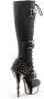 Demonia Muerto 2028 Boot with studs and chrome heel black matt = ) - Thumbnail 3
