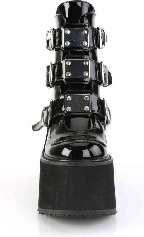 Demonia SWING-105 5 1 2 PF Ankle Boot w 3 Buckle Straps Back Zip
