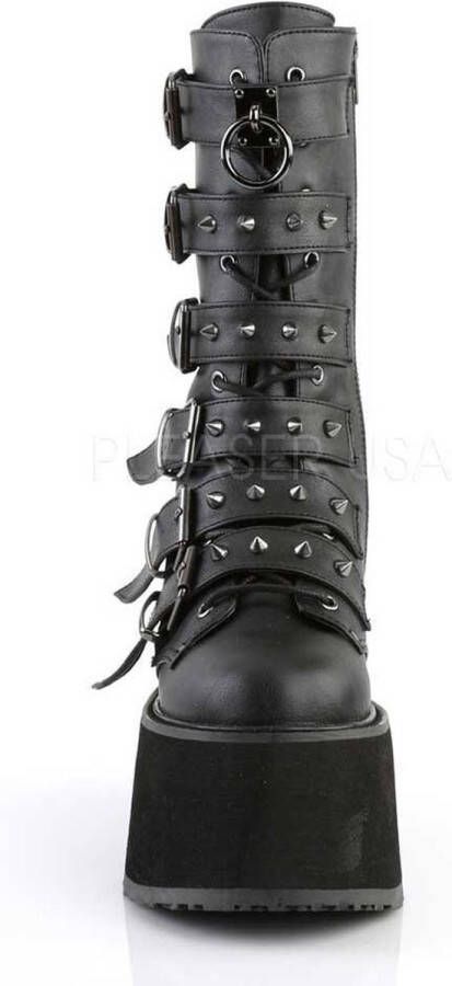 DemoniaCult DAMNED-225 Plateau Laarzen 38 Shoes Zwart