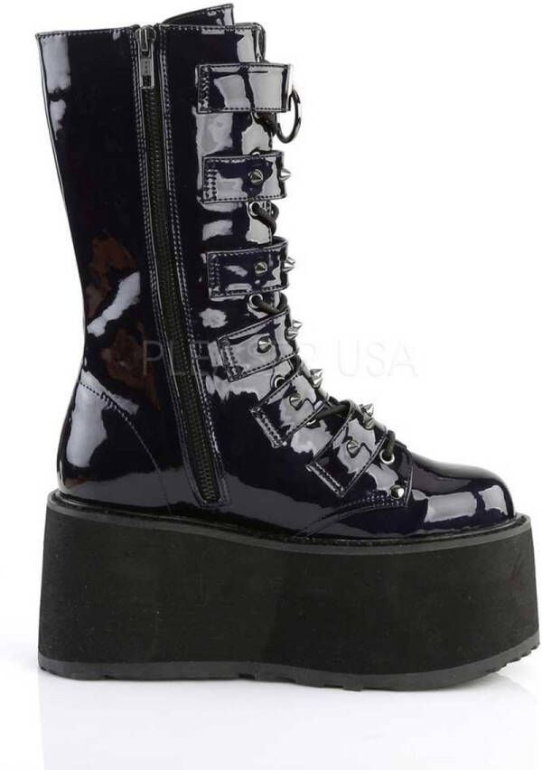 DemoniaCult DAMNED-225 Plateau Laarzen 38 Shoes Zwart