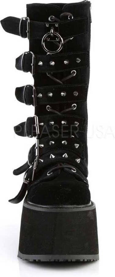 DemoniaCult DAMNED-225 Plateau Laarzen 40 Shoes Zwart