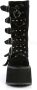 DemoniaCult Damned-225 plateau laars met gespen en studs fluweel zwart Demonia - Thumbnail 3
