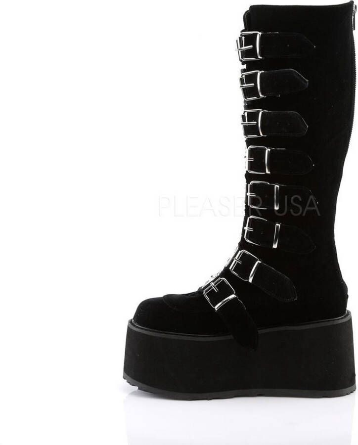 DemoniaCult DAMNED-318 Plateau Laarzen 37 Shoes Zwart