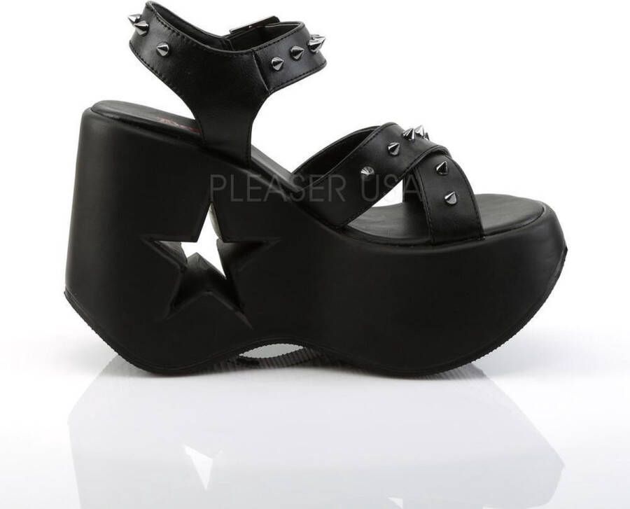 DemoniaCult DYNAMITE-02 Plateau Sandaal 39 Shoes Zwart