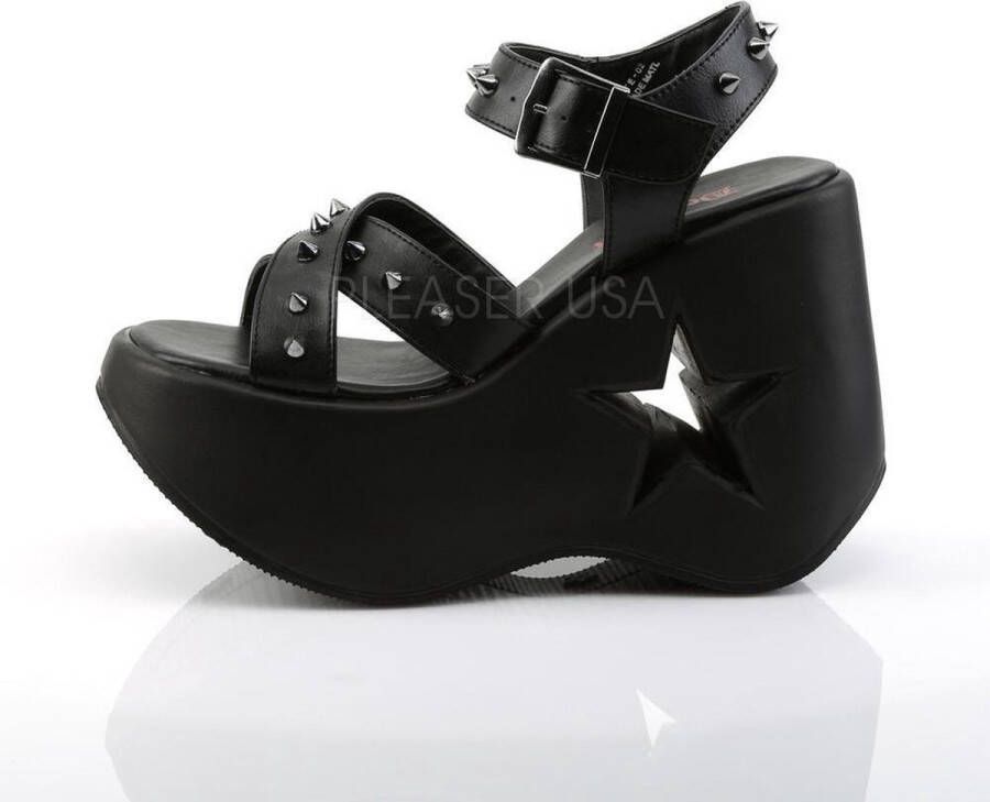 DemoniaCult DYNAMITE-02 Plateau Sandaal 39 Shoes Zwart