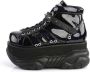 DemoniaCult Neptune-100 glitter unisex plateau sneakers met spikes zwart Demonia - Thumbnail 5