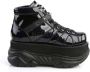 DemoniaCult Neptune-100 glitter unisex plateau sneakers met spikes zwart Demonia - Thumbnail 14