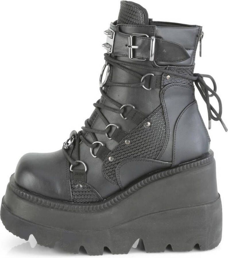 DemoniaCult SHAKER-60 Plateau Laarzen 36 Shoes Zwart