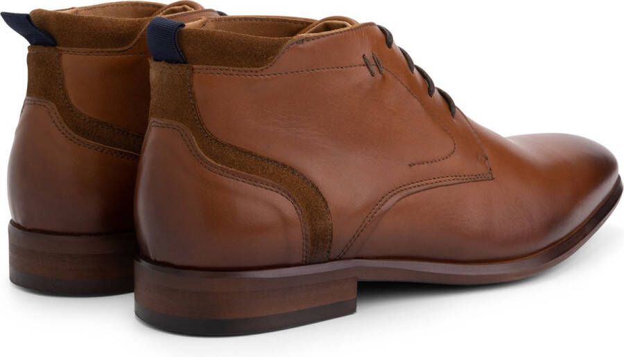 DEN BROECK DenBroeck Bridge St. Nette Leren Halfhoge Veterschoenen Heren Cognac Bruin Leer