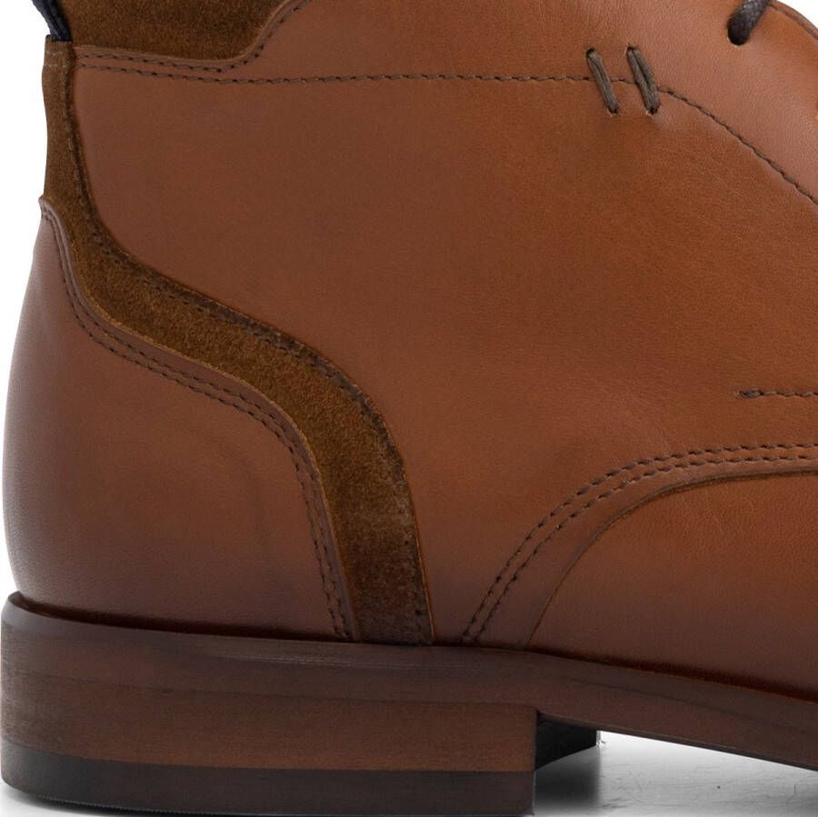 DEN BROECK DenBroeck Bridge St. Nette Leren Halfhoge Veterschoenen Heren Cognac Bruin Leer