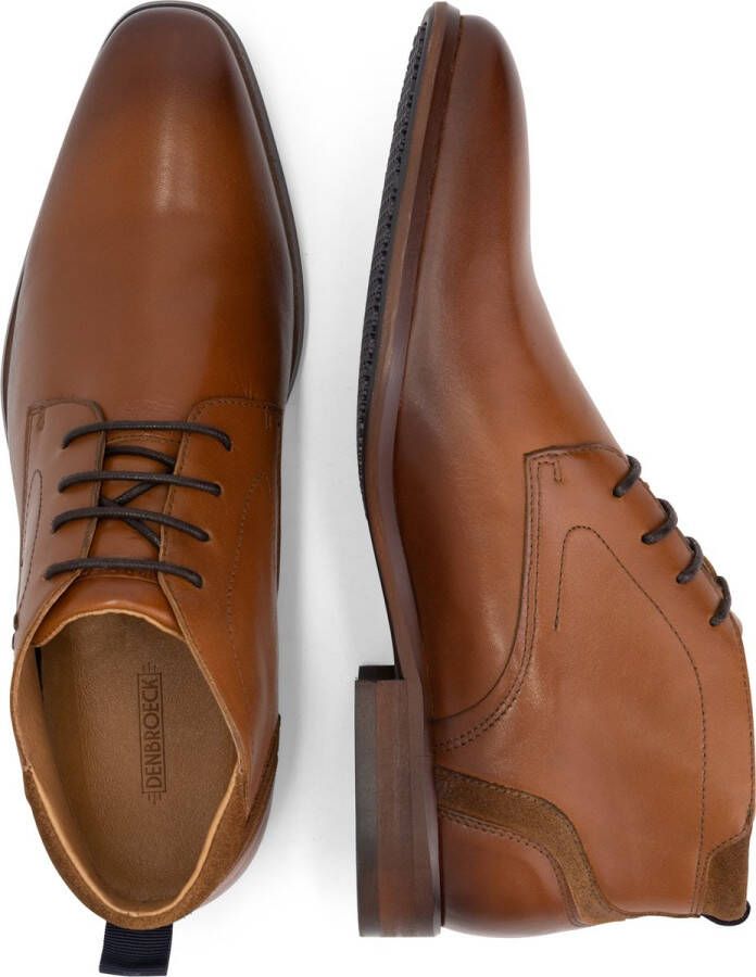 DEN BROECK DenBroeck Bridge St. Nette Leren Halfhoge Veterschoenen Heren Cognac Bruin Leer - Foto 6