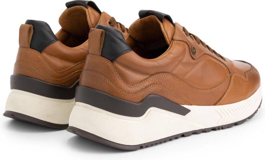 DEN BROECK DenBroeck Cortland St. Leren herensneaker Gevoerd Cognac Bruin Leer