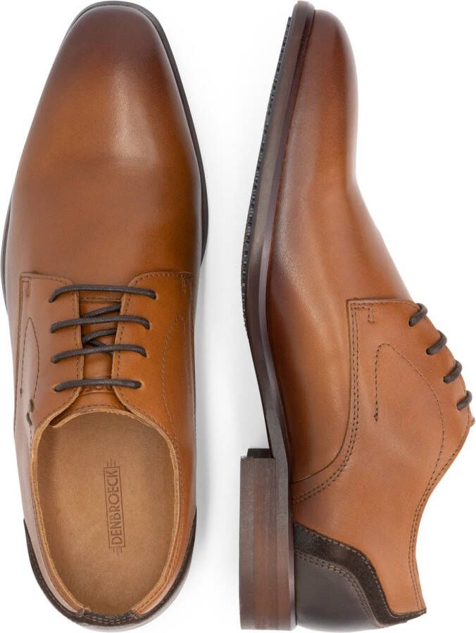 DEN BROECK DenBroeck Edgar St. Nette Leren Lage Veterschoenen Heren Cognac Bruin Leer