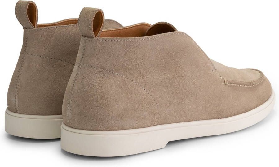 DEN BROECK DenBroeck Franklin St. Halfhoge instappers heren Suede leren schoenen Beige leer