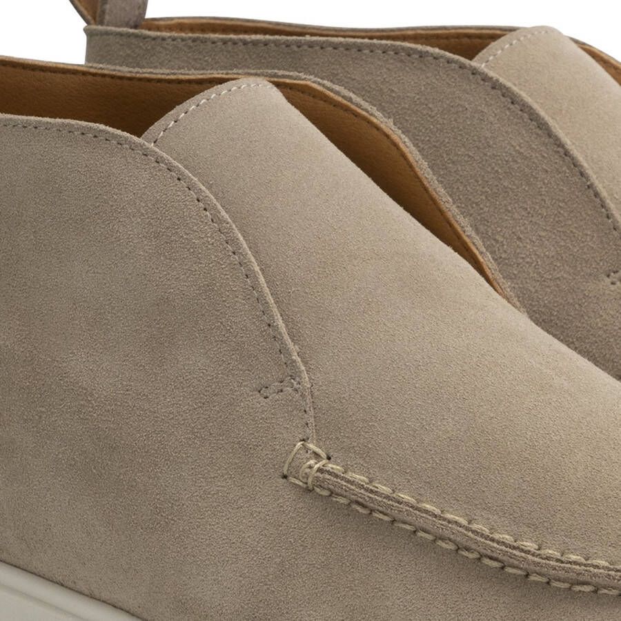 DEN BROECK DenBroeck Franklin St. Halfhoge instappers heren Suede leren schoenen Beige leer