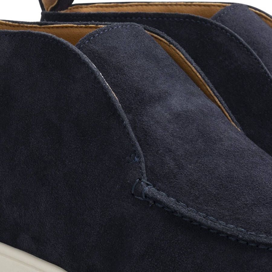 DEN BROECK DenBroeck Franklin St. Halfhoge instappers heren Suede leren schoenen Navy blauw leer