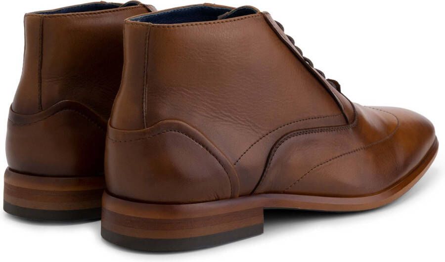 DenBroeck Gold St. Nette halfhoge heren veterschoenen Cognac Bruin leer