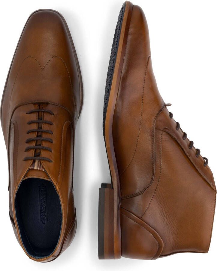 DEN BROECK DenBroeck Gold St. Nette halfhoge heren veterschoenen Cognac Bruin leer - Foto 6