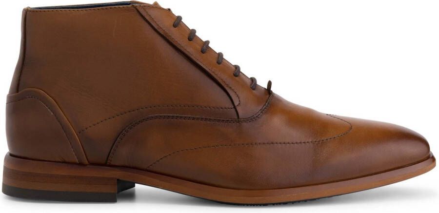 DenBroeck Gold St. Nette halfhoge heren veterschoenen Cognac Bruin leer